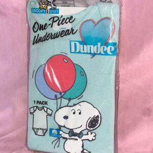 NEW VTG Snoopy Baby One Piece Underwear by Dundee Peanuts LARGE 27-32 Pounds